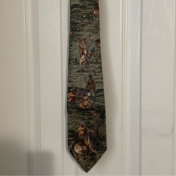 Vintage Polo Silk Cowboy Tie - Picture 3 of 8